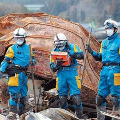 Radiation contamination after a Tsunami