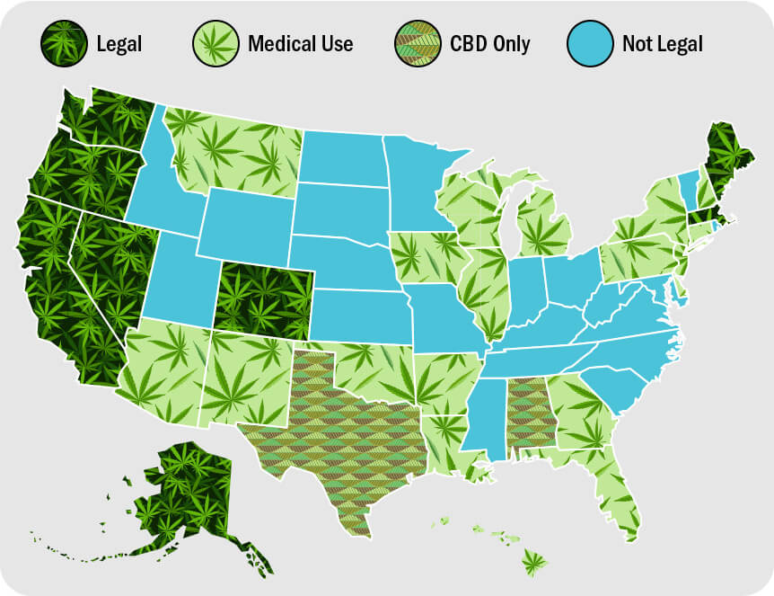 Legal Weed Map of the U.S.