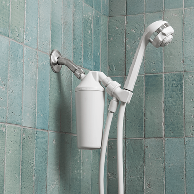 Shower Filter with Handheld Wand - White
