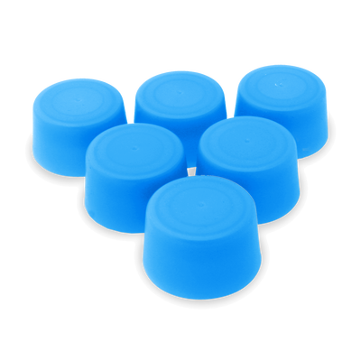 Replacement Water Bottle Caps - 6 Pack - Translucent Blue