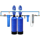 Rhino® Well Water with UV, Tall Salt-Free Water Conditioner, Pro-Grade Bypass Kit and Low Maintenance Pre-Filter image number 0